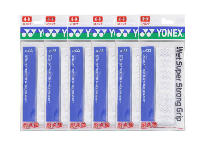 【貨物輸送無料】【まとめ買いがお得！】【同色白いこと6本書き割り以上で】YONEX（ヨネックス）ウエットスーパーストロンググリップ 1本入り口・入口 白いこと AC133-011-SET【定番】