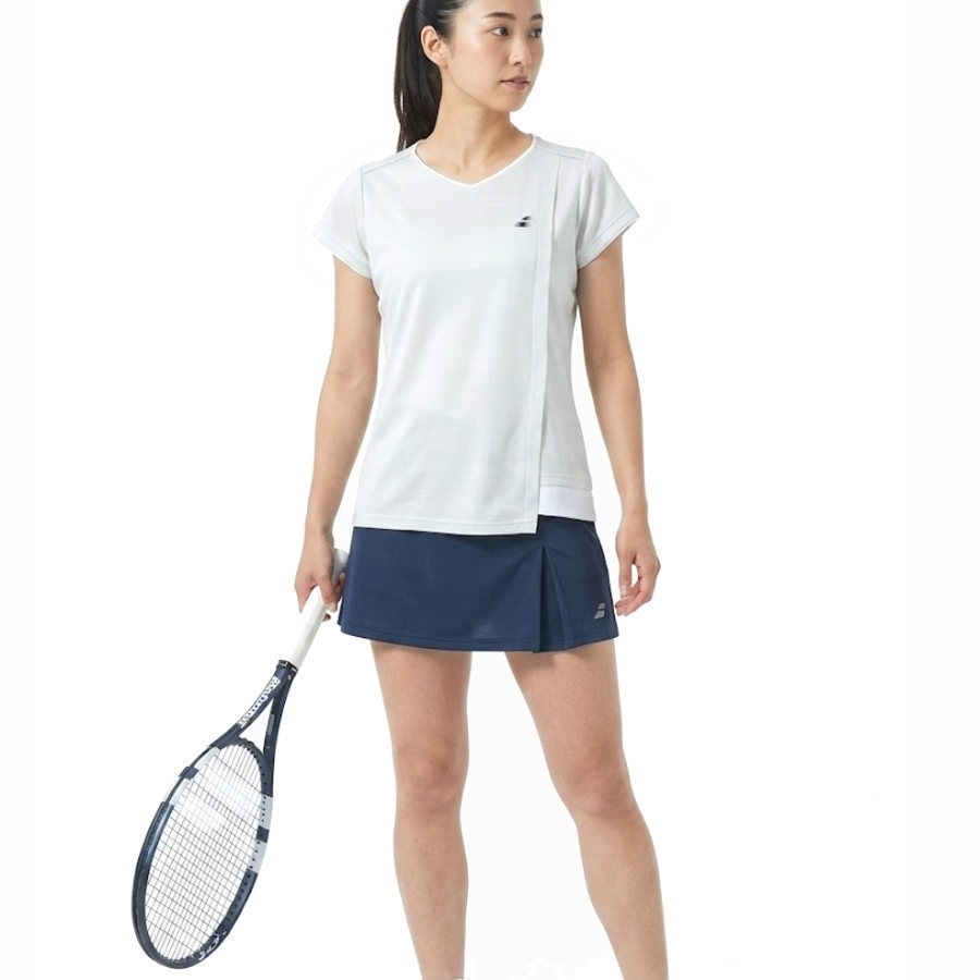 【貨物輸送無料】【9000円首尾一貫した】【廃番】BABOLAT(バボラ) Babolat  レディース・ウィメンズ  半袖紅茶ティーシャツ バボラ 庭球御召しもの レディス VS ショートスリーブシャツ BWG3371 WH00