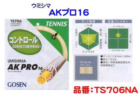 【貨物輸送無料】【よりどり3個以上で各200円引っ張ること】【５張りでお買い得】GOSEN(ゴーセン)\u003cBR\u003eＵＭＩＳＨＩＭＡ AK ＰＲＯ１６ノン包みTS706