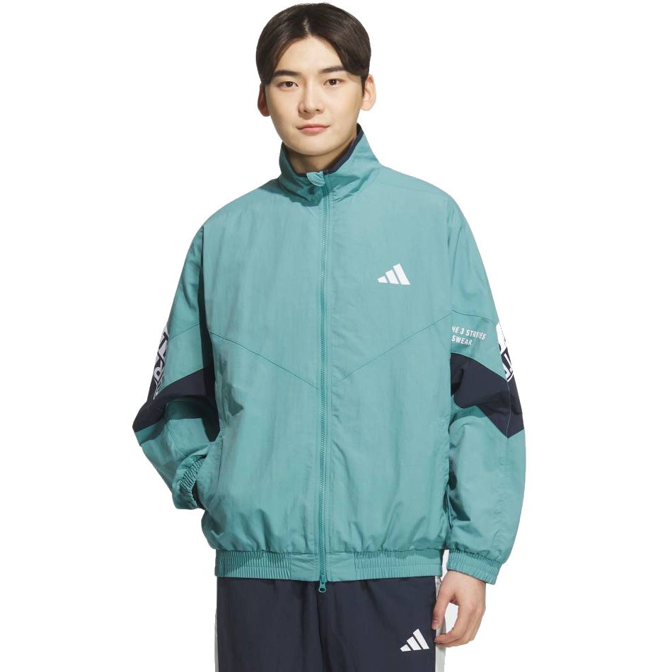 【送料無料】【8000円均一】【廃番】 adidas(アディダス) 53 MWORDメッシュ裏地付き ウーブンジャケット ルーズフィット KA1263 パウダーティール　WM005-KA1263-JXL 【25★】