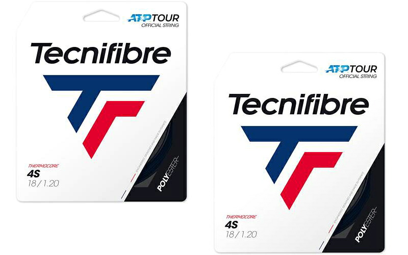【送料無料】【まとめ買いがお得！】【2張りセット以上で】 Tecnifibre(テクニファイバー) 4S BLK 125ストリング　ブラック 04G4S125XB-2SET　【定番】