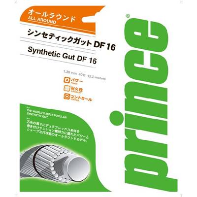 \u003cBR\u003e【貨物輸送無料】【まとめ買いがお得！】prince(大公) シンセティック 16 DF 庭球 ガット 黒いこと7J72002 【定番】