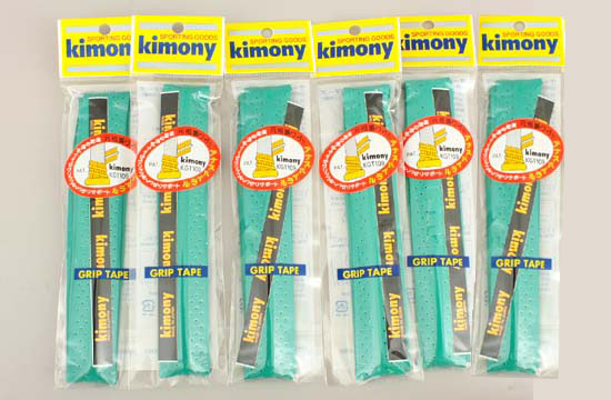 【貨物輸送無料】【まとめ買いがお得！】【同色Ｔ緑であること6本で】【メル】Kimony(キモニー) アナ渦巻き グリップテープ ターコグリーン KGT109-TG-6SET【定番】