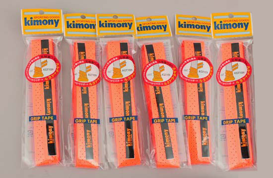 【貨物輸送無料】【まとめ買いがお得！】【同色オレンジ色6本で】Kimony(キモニー)  アナ渦巻き  グリップテープ   オレンジ色 KGT109-OR-SET【定番】●●