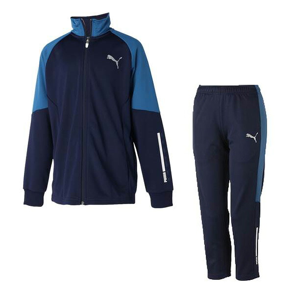【送料無料】【9000円均一】【廃番】 puma（プーマ）サッカー ウェア キッズ・ジュニア ACTIVE SPORTS トレーニング上下セット ピーコート 671898-671899-06【24★】