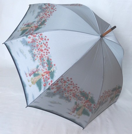 【送料無料】レディース・ウィメンズ 日本製 高級傘 ほぐし織り 花柄 手開き傘 58cm グレー 5551617-GY【17★】【雨傘】【婦人傘】｜La foresta d&rsquo;Italia