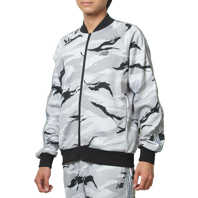 【送料無料】【8500円均一】【メル】new balance(ニューバランス) メンズ NBT C ウォームアップ リニアライン トラックジャケット グレーマルチ JMJP9260-GML【19★】