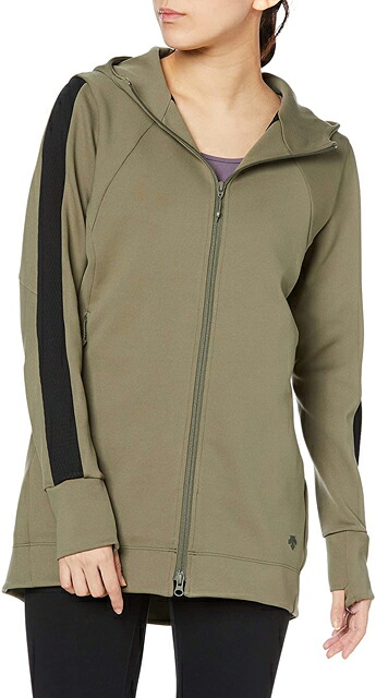 【送料無料】【10000円均一】【廃番メル】DESCENTE(デサント) トレーニング シャツ 長袖 フルジップ レディース ウィメンズ ロングパーカー カーキ DMWNJC25Z-KH【21★】|La foresta d’Italia