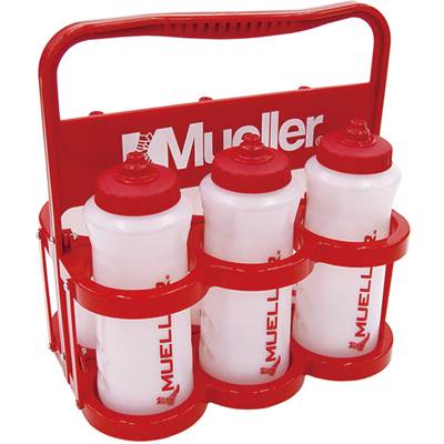 【貨物輸送無料】Mueller(ミューラー)ウォーターボトルキャリーとボトルシュアショット6本書き割り赤いこと\u003cBR\u003e919339M-6SET-919000【定番】