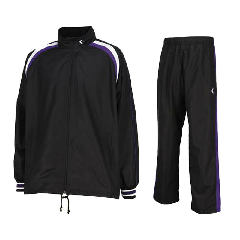 【送料無料】【上下セット】CONVERSE(コンバース) メンズ  ユニセックス  6F ウォームアップウェア ジャケット+パンツ  バスケットボール ブラック×パープル CB162506S-CB162506P-1975【16★】●●