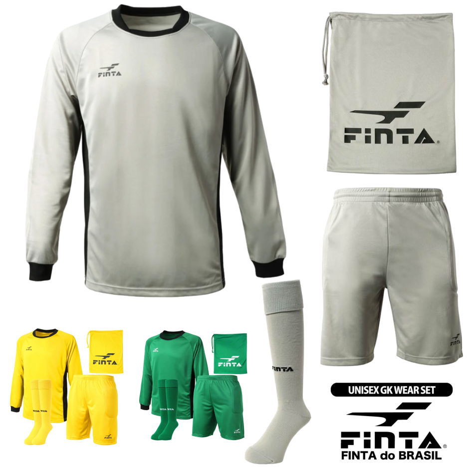【貨物輸送無料】【3点＋納める袋仕かける】FINTA（フィンタ）メンズ キーパー3点仕かける パッティング付き添い人長袖ティーシャツ、パッティング付き添い人二分の一ズボン下、ストッキングと納める袋の仕かける  FT5982【定番】 スポーツ・アウトドア-メンズウインドブレーカー-ウインドブレーカー