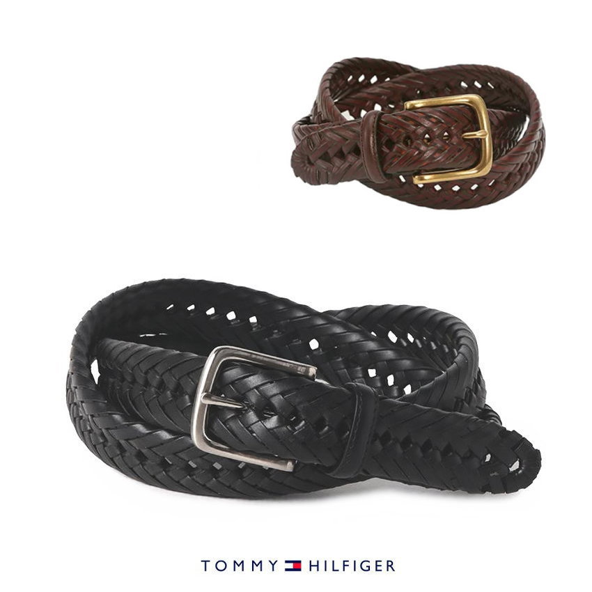 【送料無料】【メッシュベルト】【廃番追】TOMMY HILFIGER(トミーヒルフィガー) メンズ ベルト カジュアル メッシュ 合成皮革 シンテティック レザー ロゴ入り メンズ 11TL04X007【25☆】