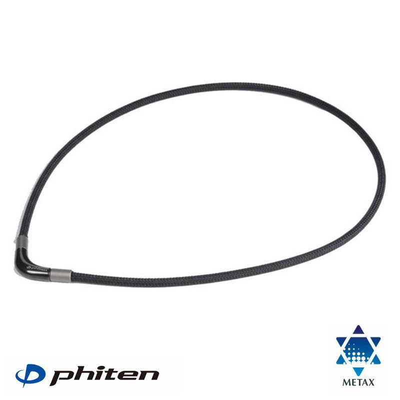 【貨物輸送無料】】Phiten(ファイテン) 運動競技佩び物 のど首 メタックス クリーヴァ ユニ一発やる ファイテン TG807053  BK 50コマーシャル【定番】
