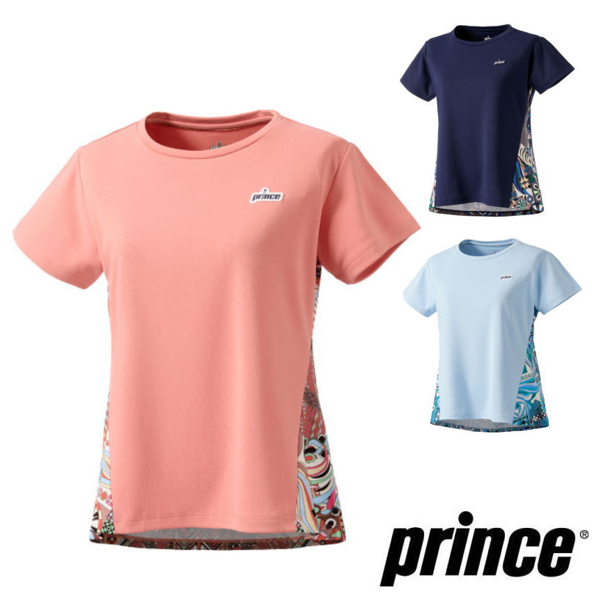 【貨物輸送無料】【8000円首尾一貫した】  prince（大公）当たること冷感 / 遮熱  半袖 取り組みプルオーバー 紅茶プルオーバー 庭球お召しもの レディース・ウィメンズ プルオーバー  取り組みプルオーバー 吸汗速乾、UPF50、吸汗速乾/UPF50＋/ 当たること冷感 / 遮熱 ヒートプルーフピンメッシュ 原料品 WS6077【26☆】