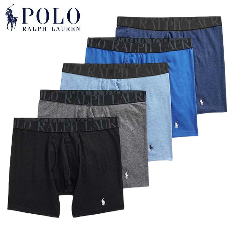 【送料無料】【5枚組】【廃番】POLO RALPHLAULEN(ポロ ラルフローレン)　メンズ ボクサー 前開きタイプ ボタン メンズ ボクサーパンツ 前開き 5枚セット ラルフローレン ロゴ ボクサー メンズインナー NWBBP5-RP01【25☆】｜La foresta d&rsquo;Italia