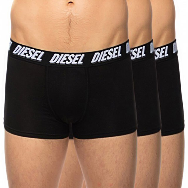 【送料無料】【5000円均一】【廃番】 DIESEL(ディーゼル) 3枚組 ボクサー パンツ SUAG/JKKC メンズ ボクサー ショーツ 3枚セット コットン ストレッチ スポーツ インナーにも ブラック ST3V-JDAV-E4101【23☆】