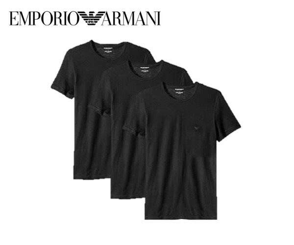 EMPORIO ARMANI Tシャツ EM000391 AF10779 【2枚セット】 T-shirt 2-pack Emporio Armani | Regular Fit | kolor Czarny