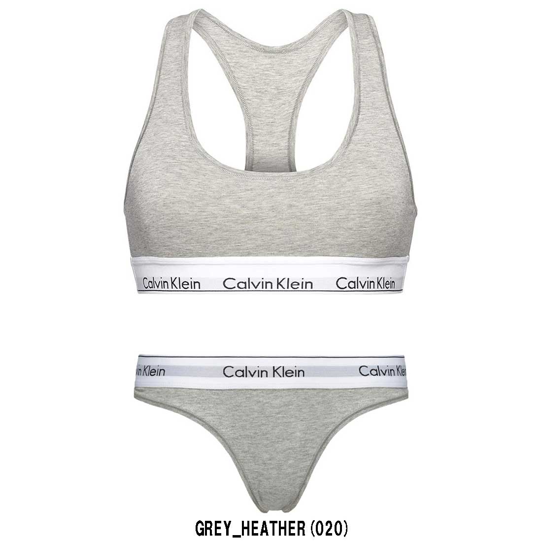 【送料無料】【10000円均一】 Calvin Klein(カルバンクライン) レディース ck レディース ブラレット タンガ ショーツ セット スポーツ ジム 筋トレ 運動 無地 ブラジャー ショーツ セットアップ 女性用 下着 [並行輸入品] F3785-F3786-020【23★】