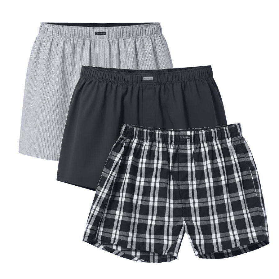 【貨物輸送無料】【9000円首尾一貫した】Calvin Klein(カルバンクライン)  ck  さる股引き ボクサー 3枚書き割り メンズ はだ着 NB4005 [並行輸入品] 3枚組ボクサーズボン下 メンズ ボクサーズボン下 3枚書き割り 黒いこと  NB4006-002【定番】