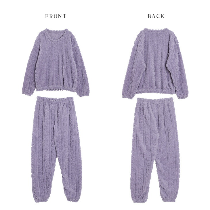 半額クーポン対象】ルームウェア パジャマ モールニット ふわもこ