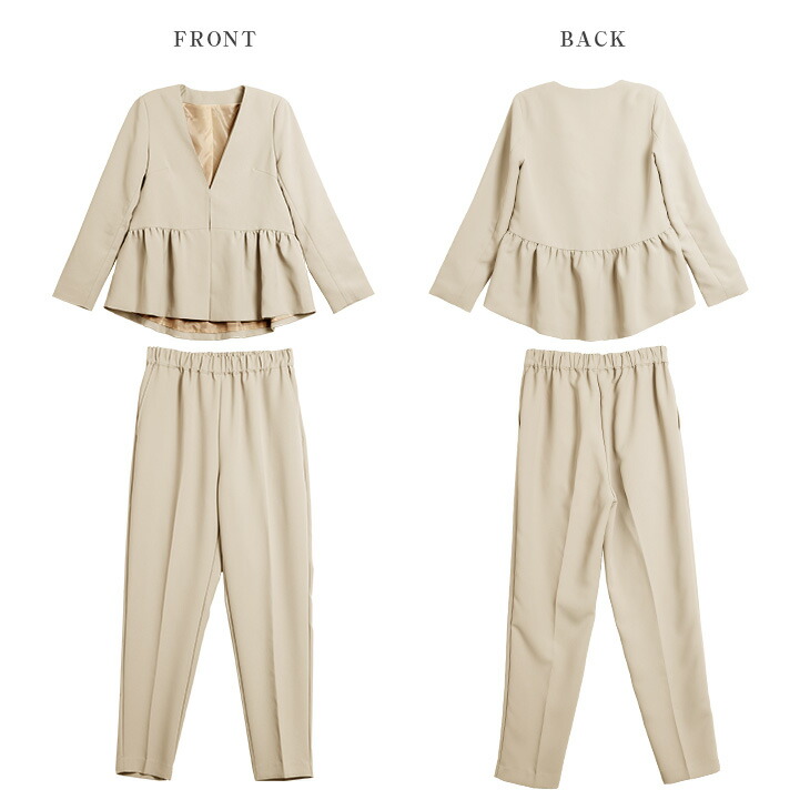 半額クーポン対象】日本製 セットアップ 美シルエットセットアップ