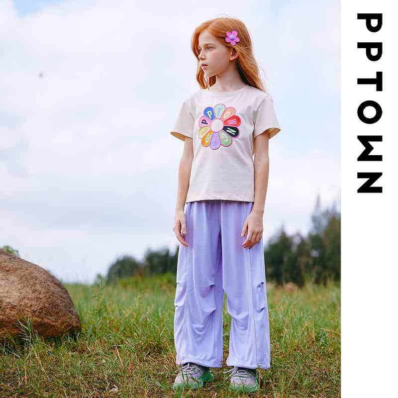 子供 キッズ 女の子 ガールズ パンツ ズボン 夏 薄手 カジュアル スポーツ 子供服 スウェットパンツ