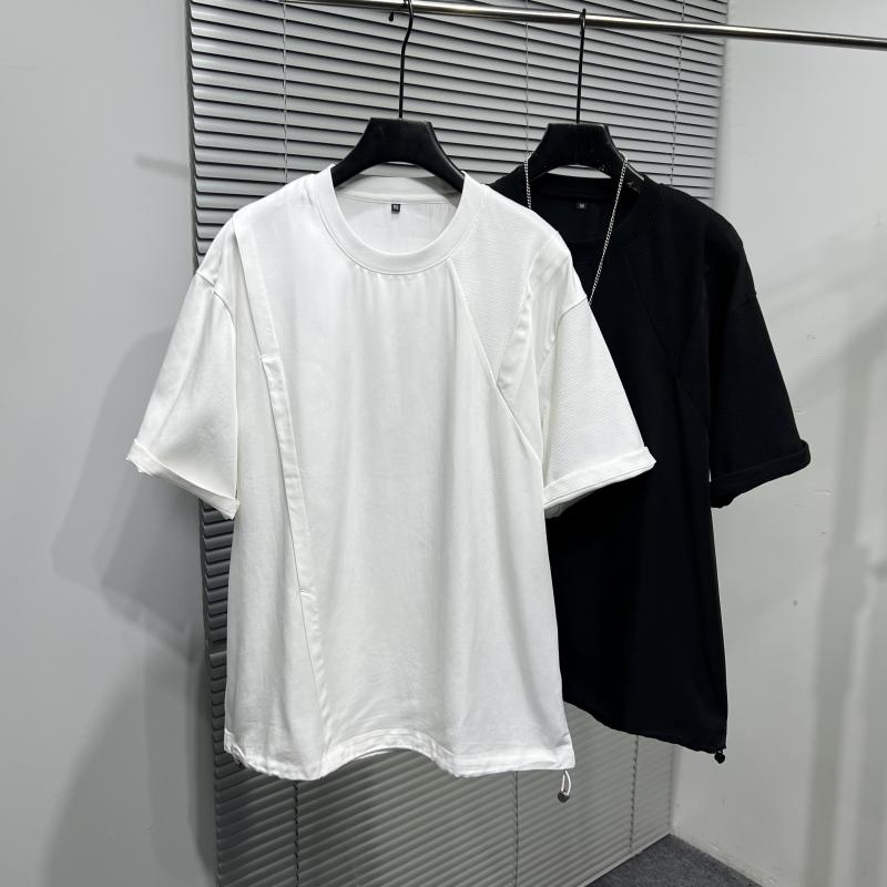 Tシャツ 夏アイテム メンズ ファッション トップス 半袖 薄手 通気性 ゆったり 無地 シンプル コーディネート シック モード ストリート リラックス デイリー レイヤード