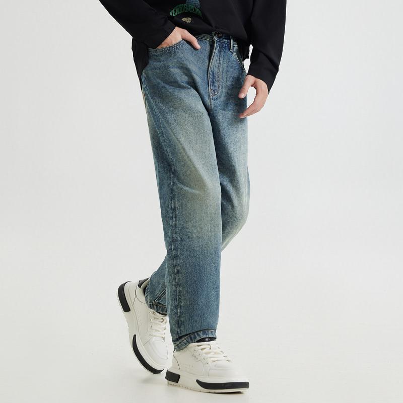 メンズ 紳士服 デニム ジーンズ ジーパン チャイナ風 パンツ ボトムス クラシック 個性的 レトロ 春 カジュアル