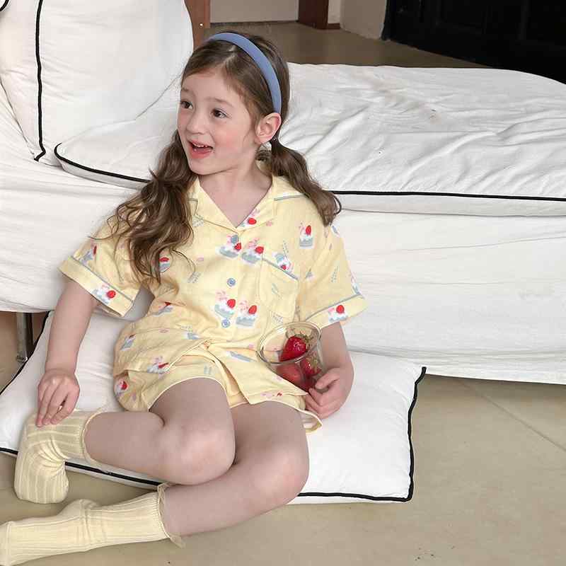 子供 パジャマ 部屋着 夏 男の子 女の子 コットン ガーゼ 薄手 快適 おしゃれ キッズ ナイトウェア ショートパンツ