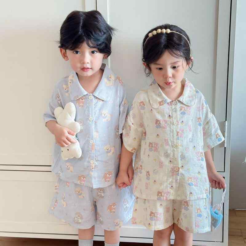子供用 コットン パジャマ 部屋着 夏 男の子 女の子 通気性がいい ベビー 半袖 ショート パンツ ナイトウェア