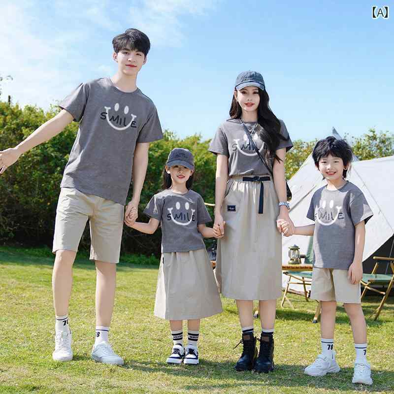 ペアルック 親子コーデ 家族旅行服 ファミリー お揃い カジュアル ユニセックス サマーファッション 快適素材 おしゃれ アウトドア 男女兼用 夏スタイル