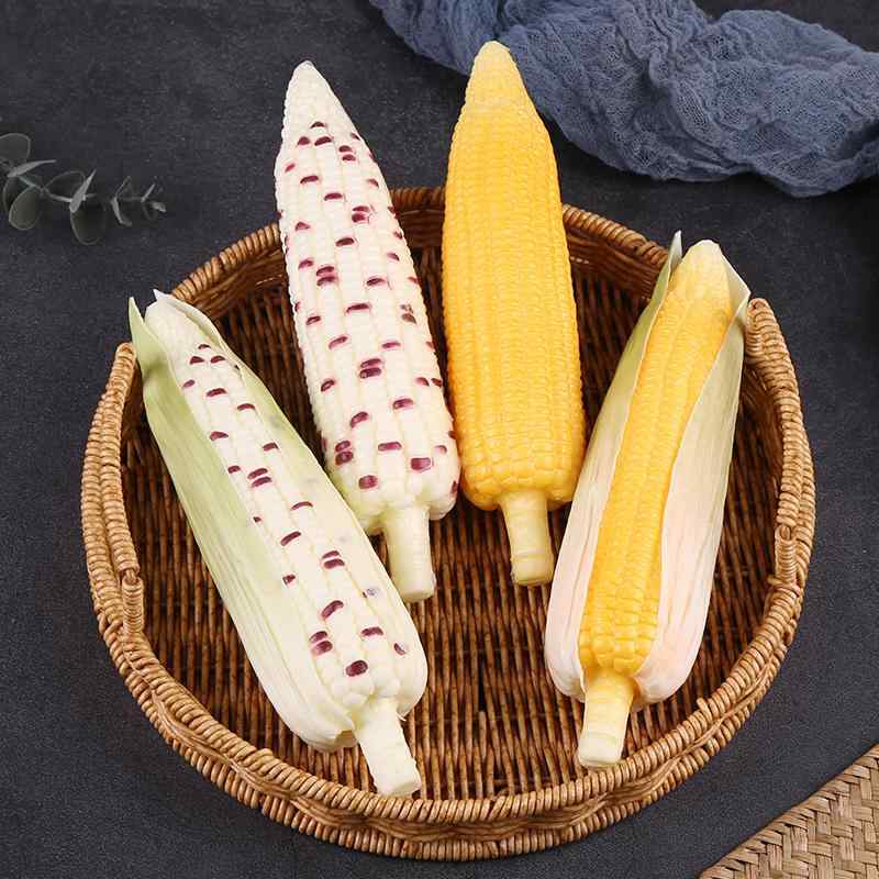 食品サンプル シミュレーション フェイク フードサンプル トウモロコシ PU 野菜モチーフ キャビネット ディスプレイ インテリア 店舗演出 展示装飾 小道具 穀物 キッチン スーパーマーケット
