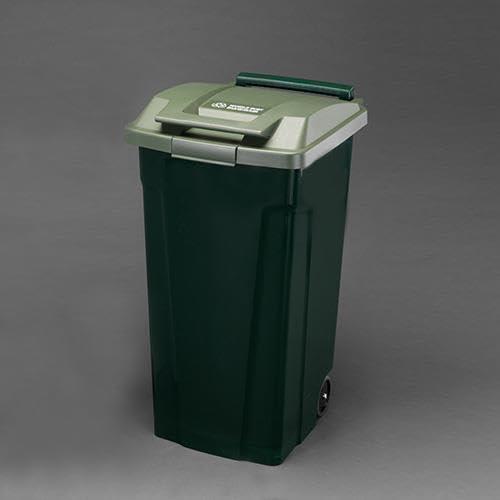 エスコ 90L ダストボックス キャスター付/グリーン EA995AA-172