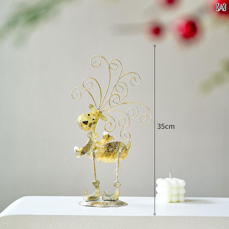 クリスマス 装飾 トナカイ 雪だるま デスクトップ 装飾品 ホーム リビング オフィス ホリデー クリスマスシーン デコレーション