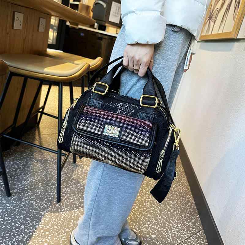 バッグ ショルダーバッグ ハンドバッグ スパンコール シンプル デイリーバッグ 大容量 通勤 通学 万能コーデ 普段使い レディース
