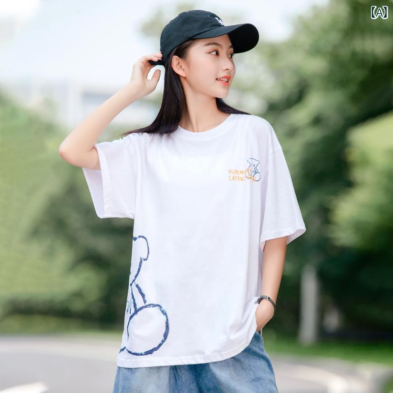 レディース 流行り物 うしろ帯 トップス 中学生 半袖 プルオーバー 夏 ゆったり 高校生 今めかしい １０代 うしろ帯 綿 背広 上下仕掛ける