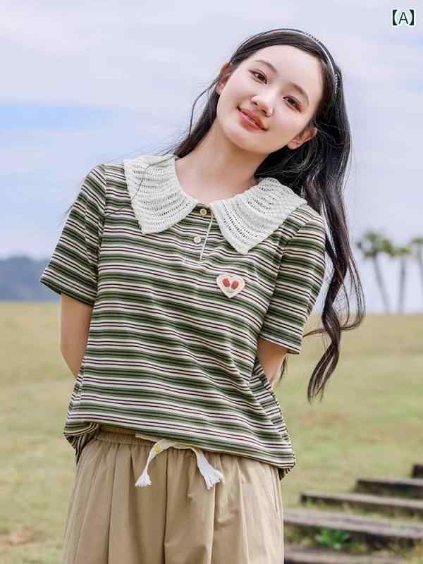 ガールズ 流行り物 レディース トップス 高校生 半袖 ティーシャツ 夏 御坊っちゃん 中学生 九夏 背広 10代 格好のいい その他-レディースファッション