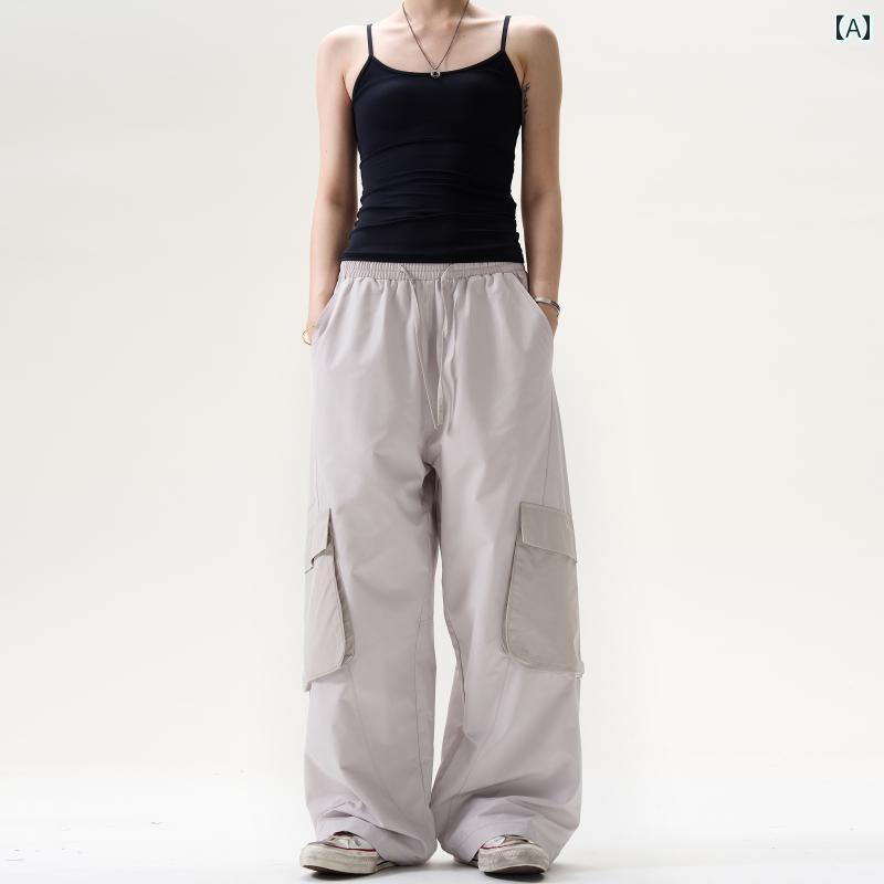 カジュアル パンツ アメリカン ワイドレッグ ワークウェア パラトルーパー パンツ メンズ レディース ラージポケット レトロ ストレート トラベラー ボトムス