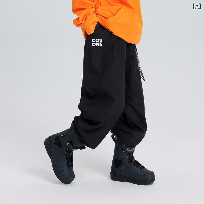 スノーボード パンツ メンズ レディース スノー用品 ゆったり 防水 防風 耐摩耗 スキー パンツ ズボン アウトドア 暖かい 耐摩耗 カップル 防寒｜ラ・グラーヌ