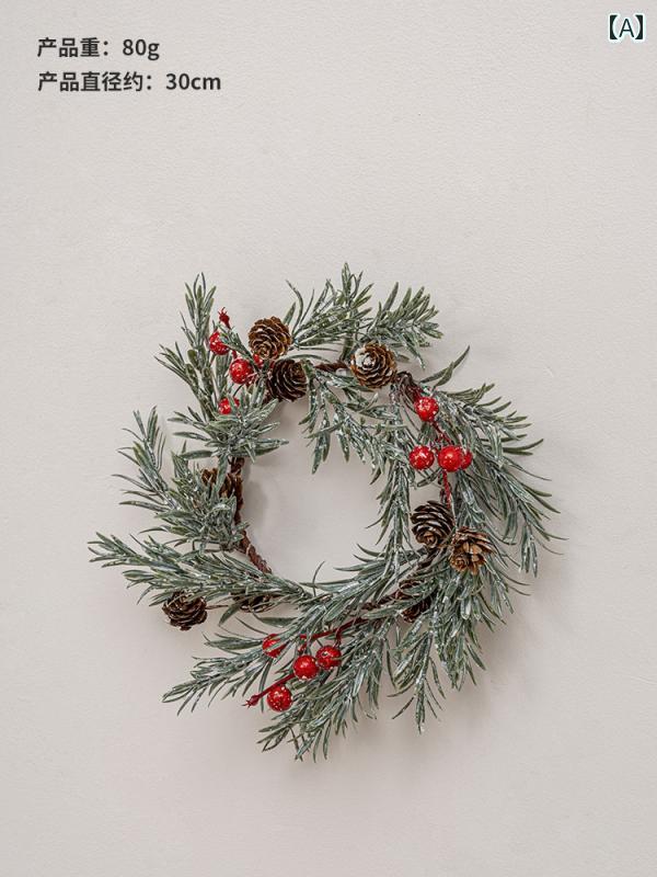 クリスマス 装飾 クリスマスリース ドア 吊り下げ ウィンドウ ペンダント クリスマスシーン レイアウト 装飾品 飾りつけ インテリア デコレーション