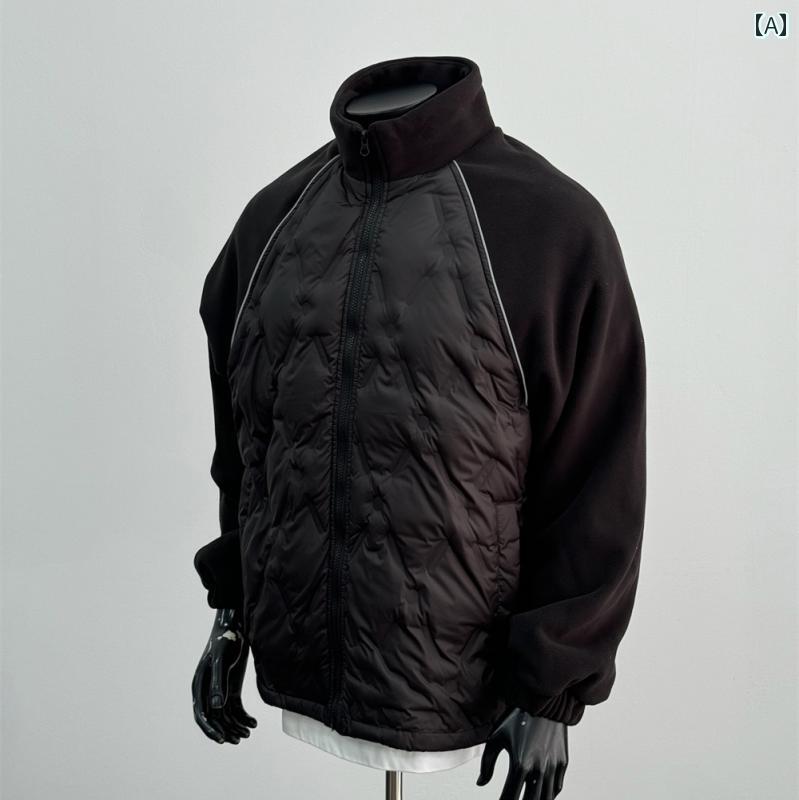 男性 冬 長袖 厚手 コート 普段着 暖かい ファッション 防風 軽量 ジャケット ストリート スタイリッシュ カジュアル メンズ シンプル｜ラ・グラーヌ