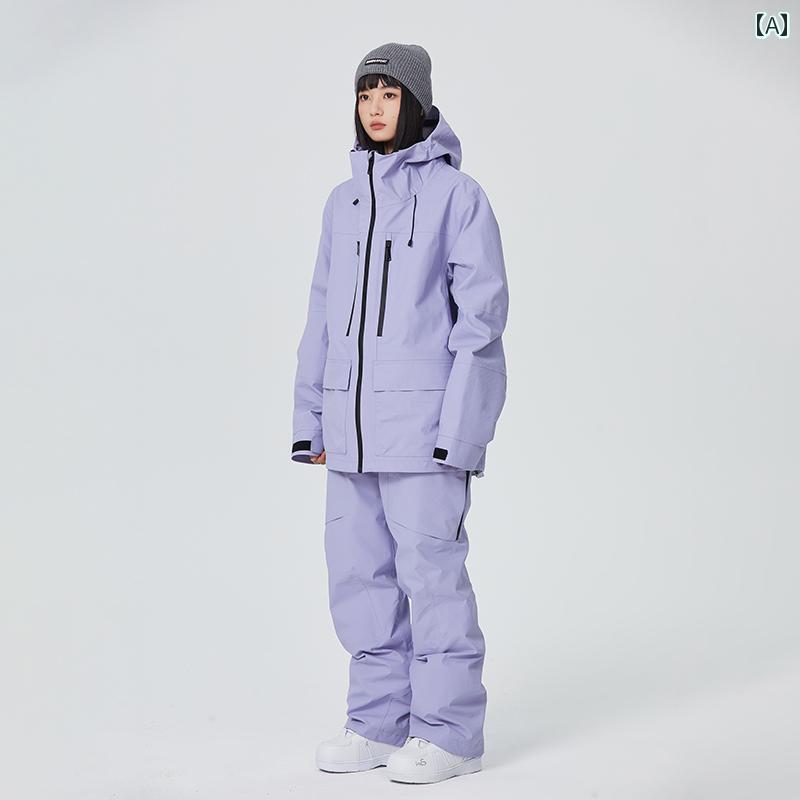 スノーボードウェア 上下セット レディース メンズ 防風性 防水 暖かい 装備 スキー パンツ ジャケット ズボン アウトドア スポーツ 保温性 防寒 セットアップ ウエア スーツ