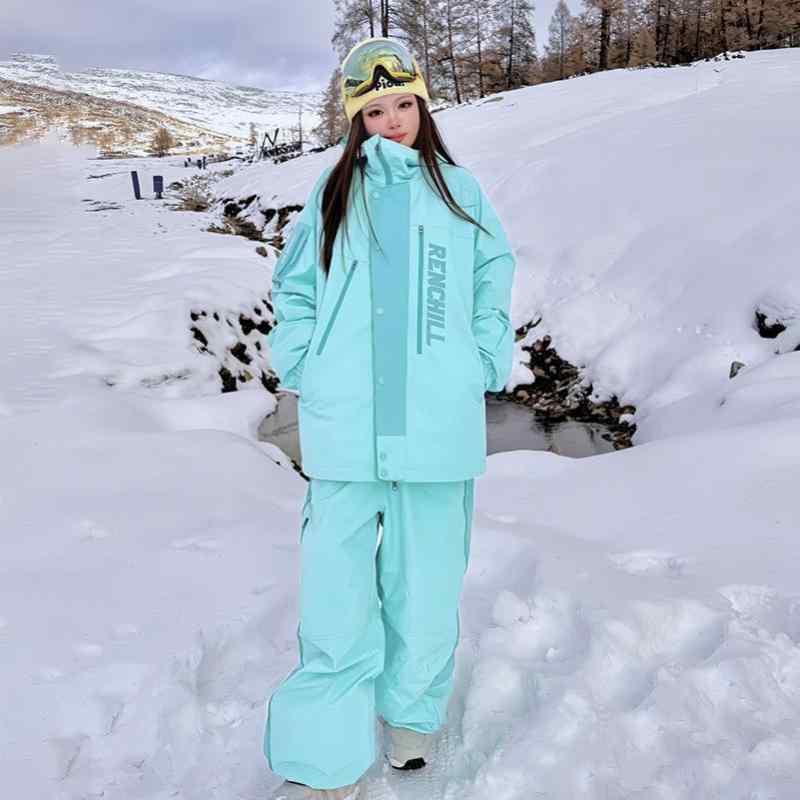 未使用 ライトブルー スキーウェア フード付き スキーウェア 上下セット キッズ ジュニア セブンツー SEVEN2 子供用