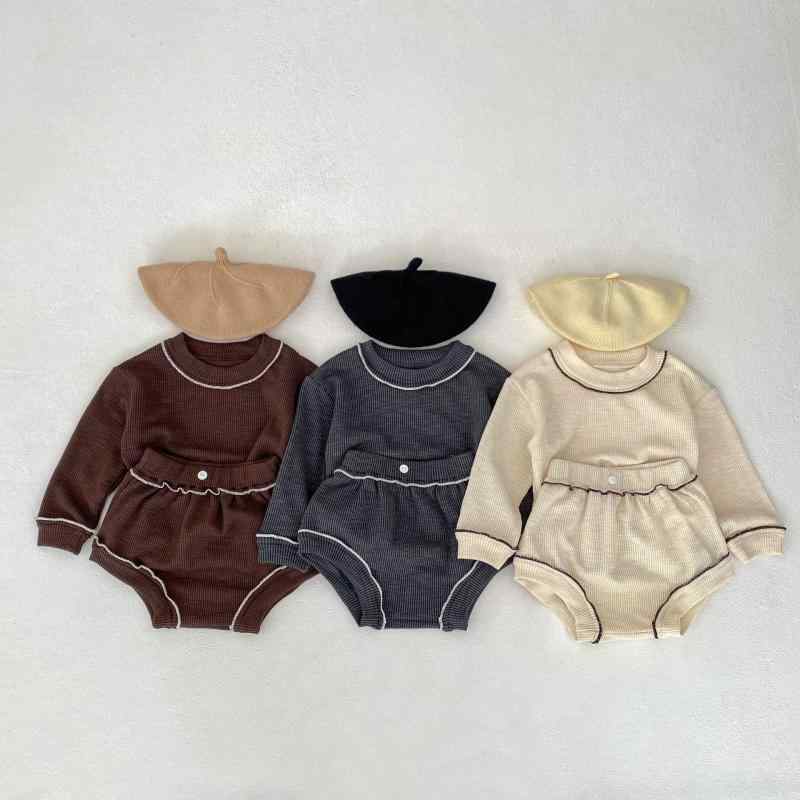 ベビーウェア 赤ちゃん服 春秋 長袖 セットアップ 乳児 幼児 お出かけ はいはい着 シンプル 保育園 カジュアル おしゃれ