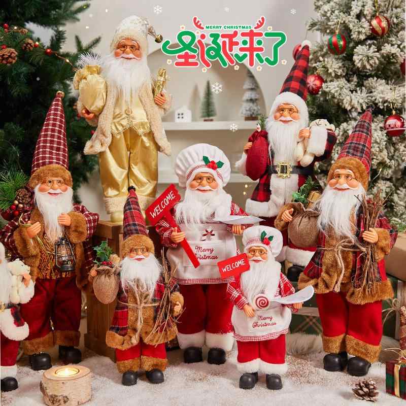 クリスマス 装飾 サンタクロース 人形 デスクトップ クリスマステーマ 雰囲気 クリスマスシーン レイアウト 小道具 インテリア デコレーション オーナメント