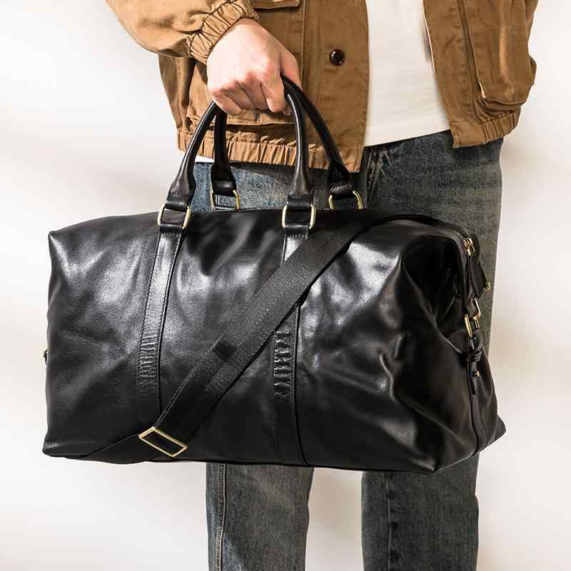 メンズ バック ショルダーバック クロスボディバック ボストンバッグ ハンドバック 牛革 横長 ソフトハンドル 便利 大容量 フィットネス ジム スポーツ 旅行 スタイリッシュ エレガント 耐久性 黒|ラ・グラーヌ