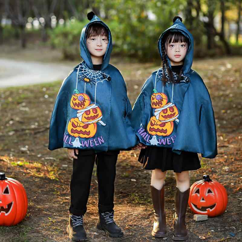 マント ローブ ハロウィン 子供用 コスチューム 男の子 女の子 コスプレ マント ローブ キルティング 厚手 フード付き ユニセックス