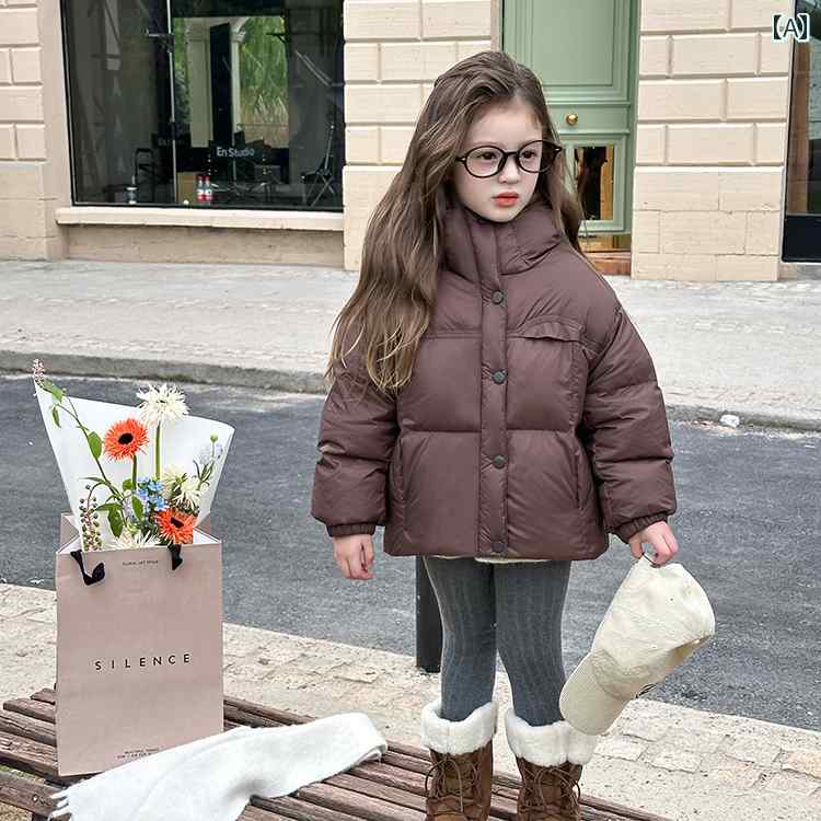 ダウンジャケット フード付き キッズ 女の子 ハイネック 冬 カジュアル 厚手 防寒 アウター 暖かい ファッション おしゃれ｜ラ・グラーヌ 8,543円