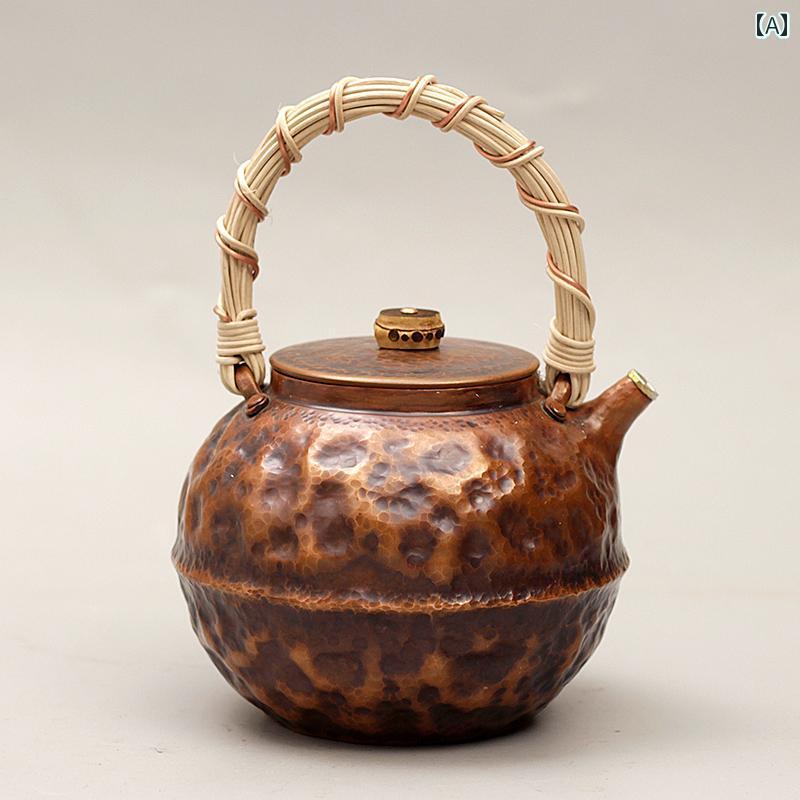 楽天市場】やかん レトロ ティーポット 銅製 ケトル かぼちゃ型