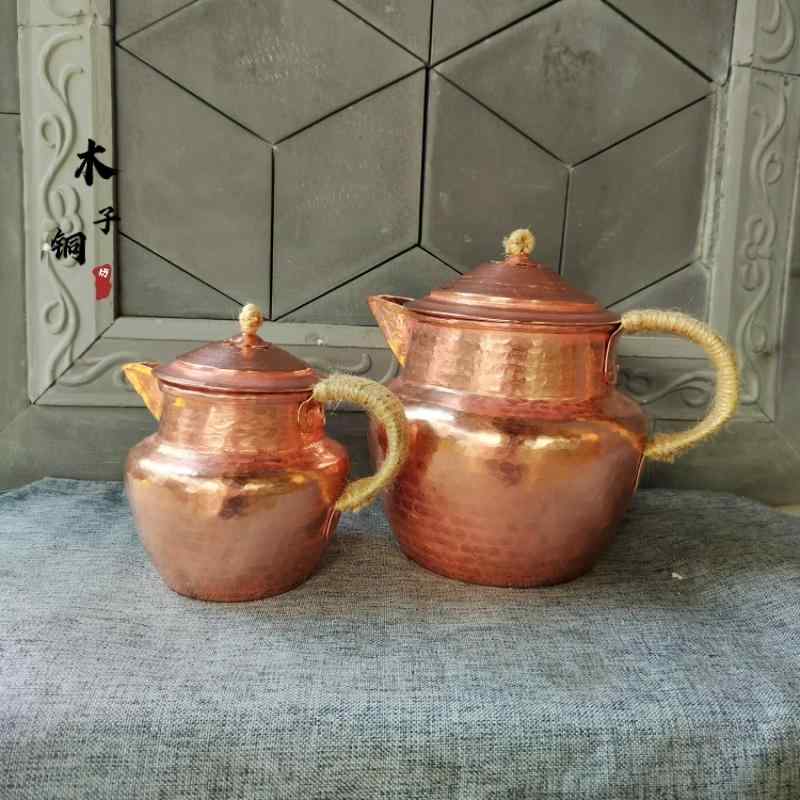 急須 茶釜 銅製 ティーポット 蓋付き添い人 市乳 珈琲 身寄り用 レトロ 600ml 優勝杯 アンティーク 金属元素 茶の葉仕掛ける 窈窕たる
